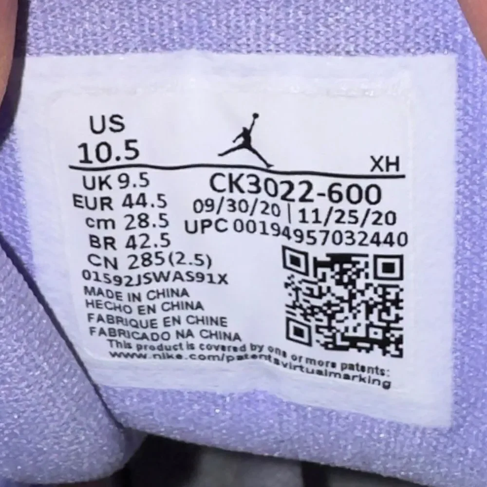 Air Jordan 1 Low SE 'Arctic Punch' Casual Sneakers‎ CK3022-600 Men's 10.5